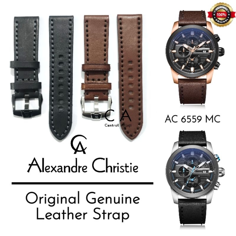 Strap Kulit Alexandre Christie 6559MC Original