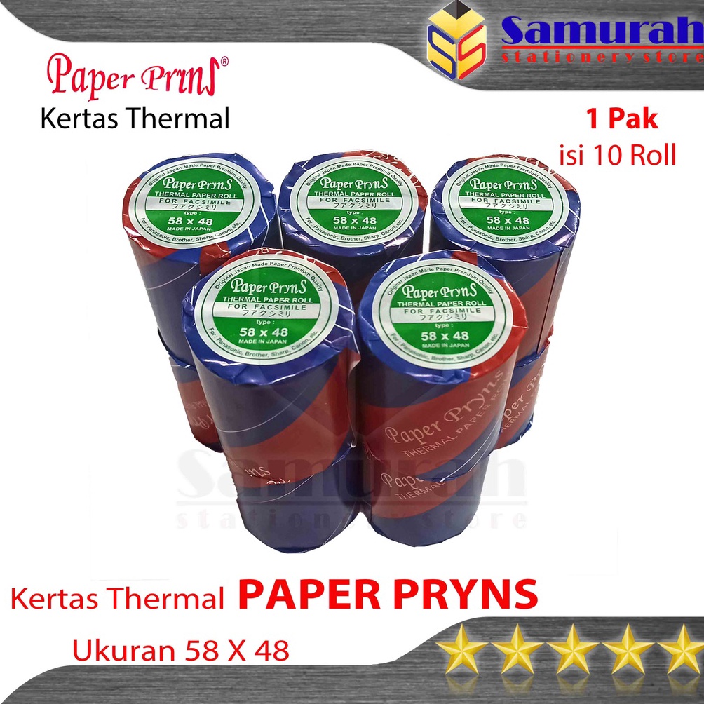 

KODE FVY7 Kertas Thermal PaperPryns 58 x 48 mm Struk Kasir Roll 58x48 Paper Prins Kertas Rol Print Mobile Printer 5848 Mini Printer Termal 5848