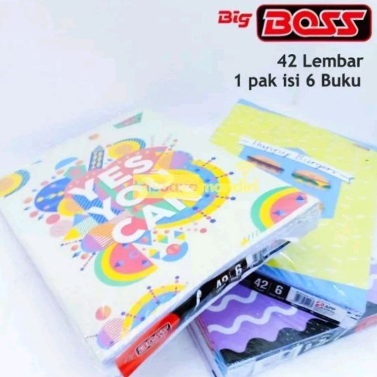

KODE QLLZ Buku tulis Campus Karakter BIG BOSS 42 lembar 1pak6buku