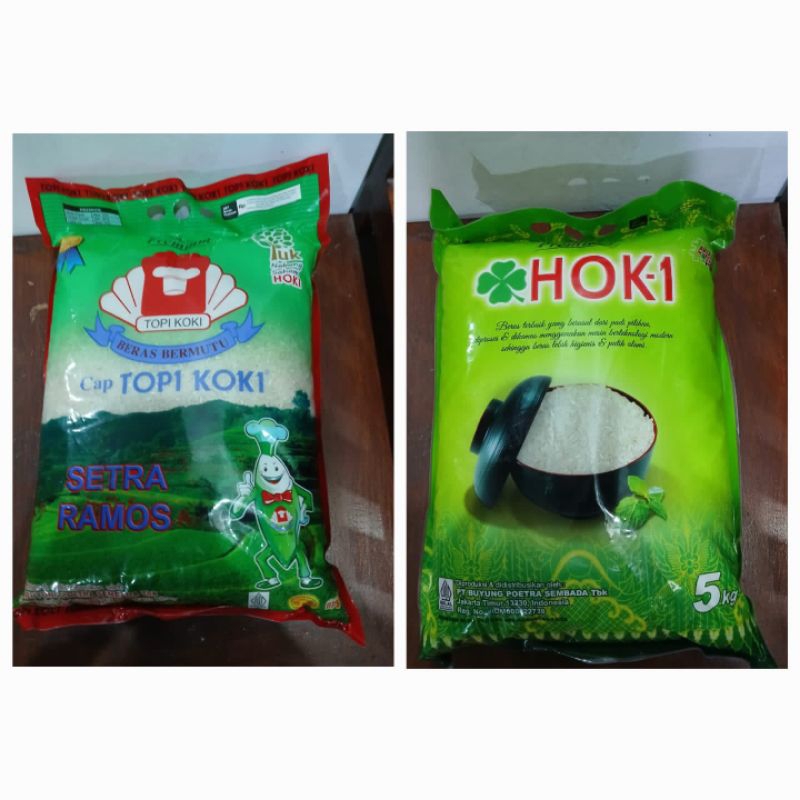 

Beras 5kg hoki Topi koki