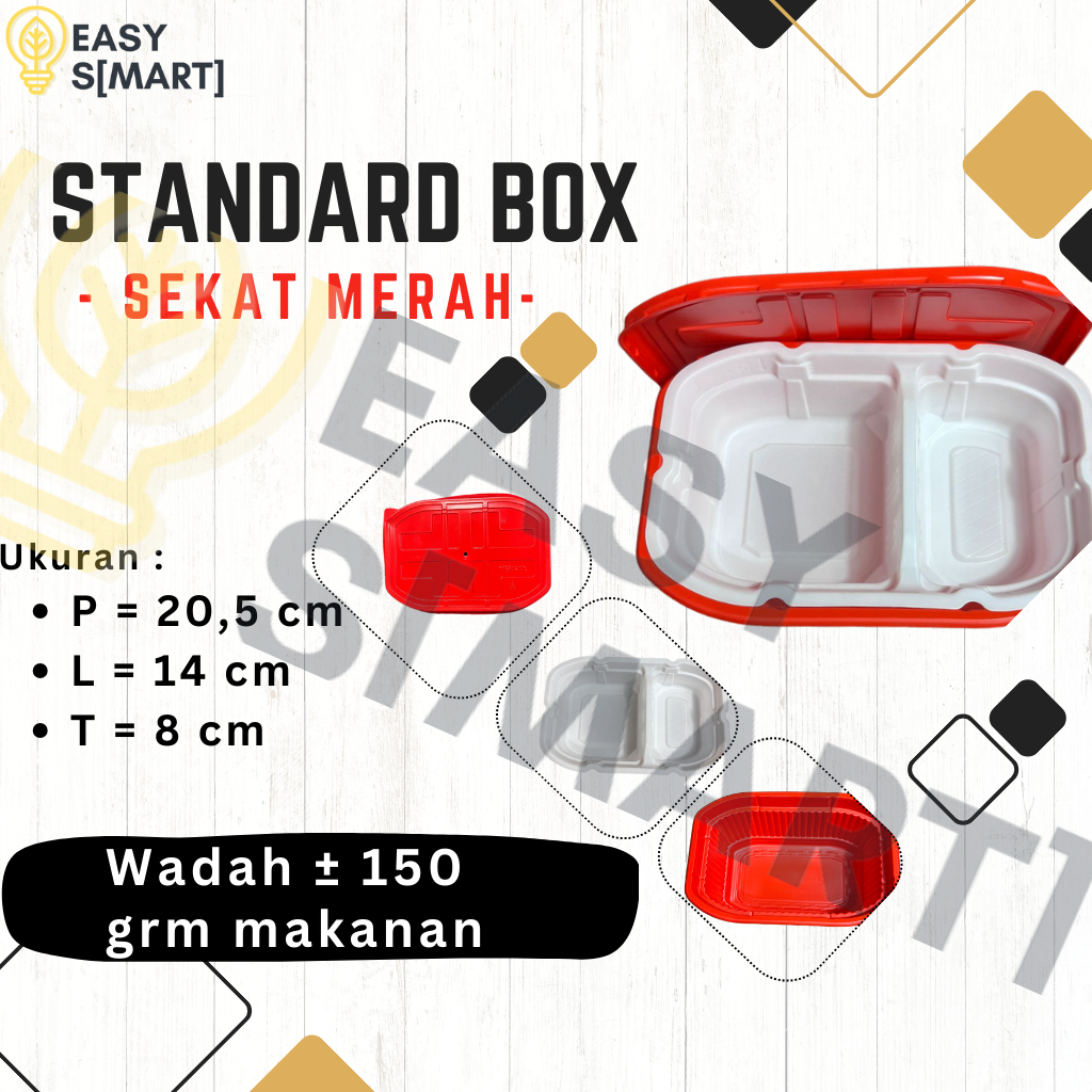 PAKET BOX STANDARD SEKAT MERAH Self Heating Bag & Lunch Box / Kotak Makan Thermal + Flameless Heater