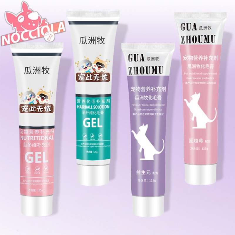 125gr Gel Nutrisi Kucing Krim Probiotik Penghilang Bulu untuk Berlaku untuk menjaga kenyamanan gastr
