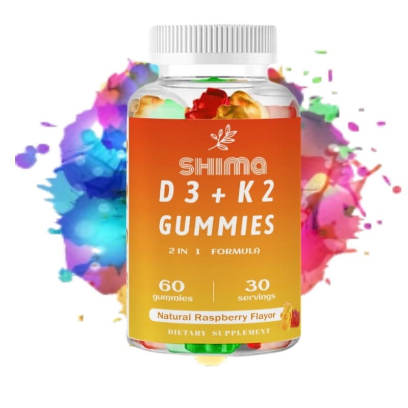 Shima D3 K2 Gummies Meningkatkan Kesehatan Tulang dan Jantung Meningkatkan Kesehatan Otot 60 Gummies