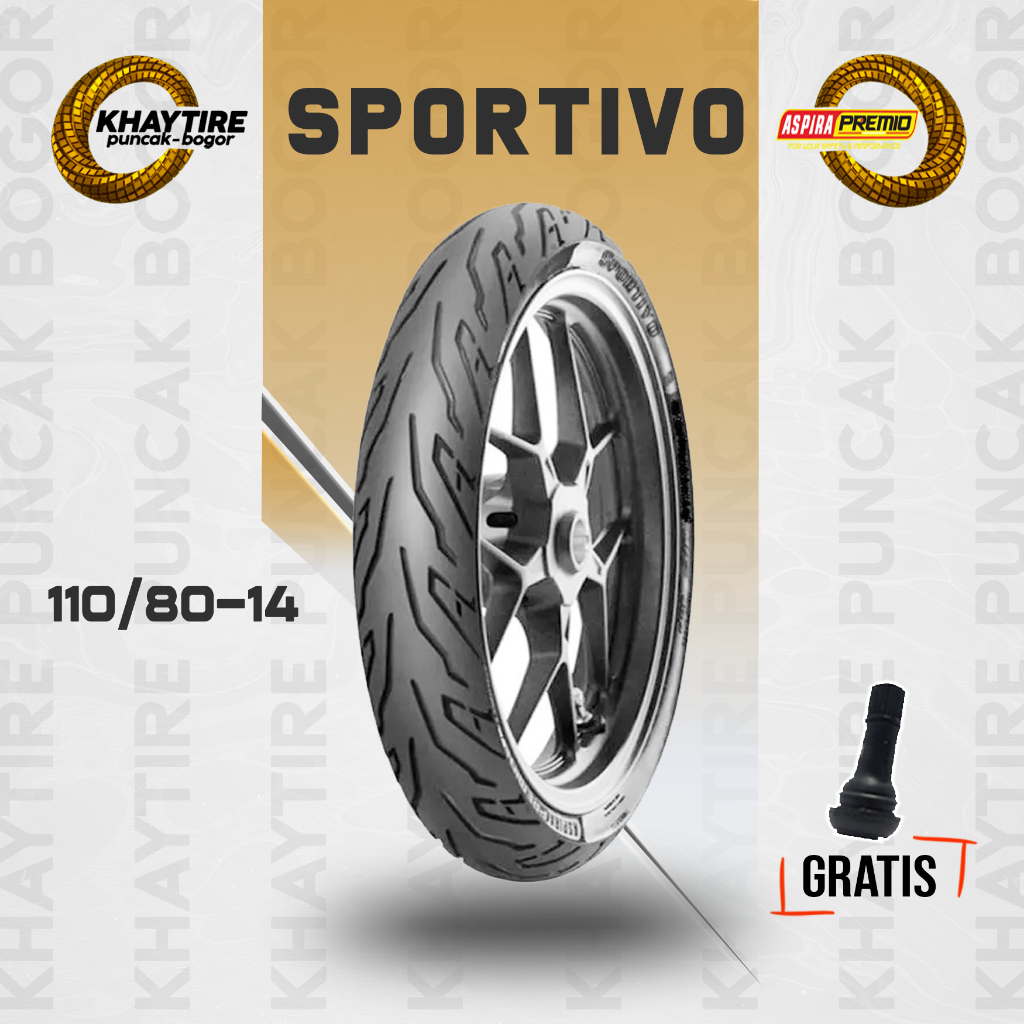 Ban Depan YAMAHA AEROX // ASPIRA PREMIO SPORTIVO 110/80-14 Tubeless