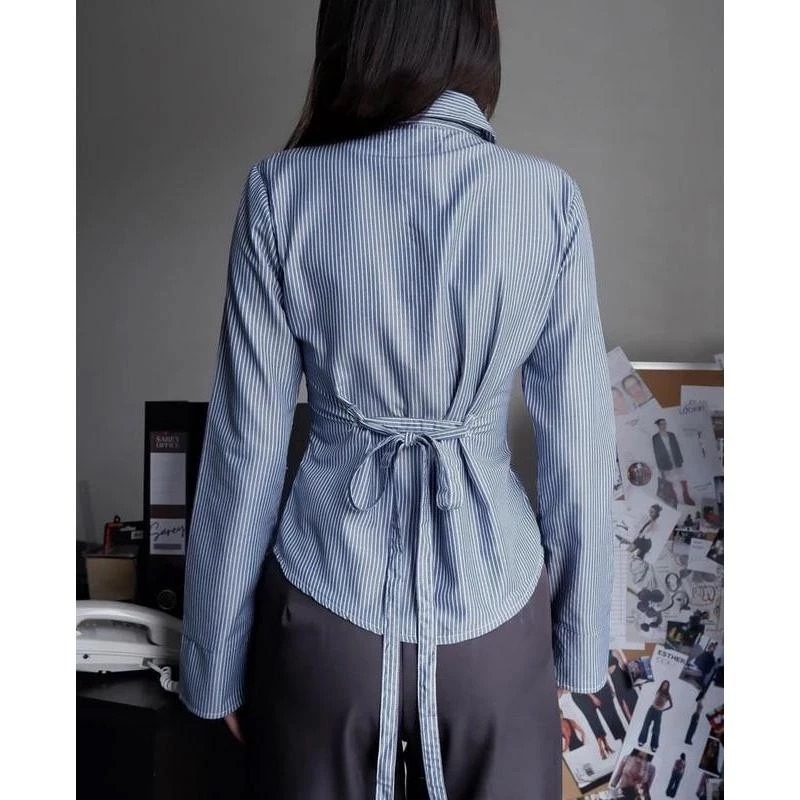 MF - MSO Kemeja RESA Bodycon Full Kancing Terbaru / Julia Top - Kemeja Slim Fit - Atasan Wanita / AT