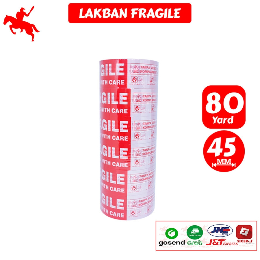 

Lakban OPP Tape / Lakban Fragile Merah Tape 80 Yard (1 Slop)