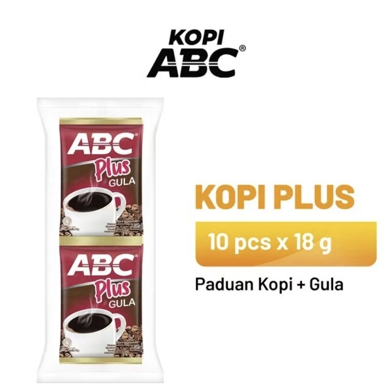 

KOPI Plus Paduan Kopi + Gula ABC 1 Renteng(10 x18 gr)
