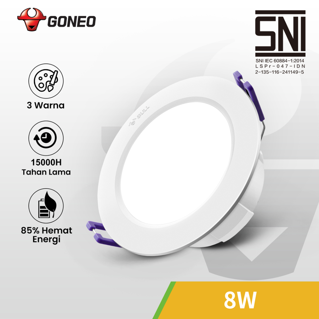 GONEO - L008 Lampu LED Downlight Inbow 8Watt - Lampu LED