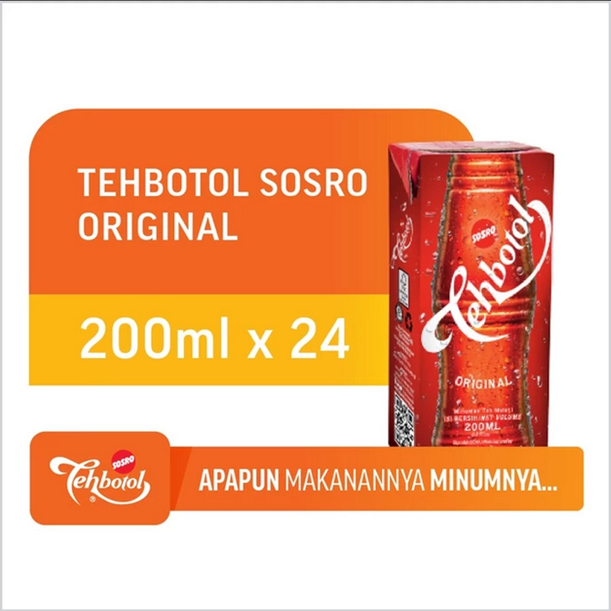 

Tehbotol Sosro kotak 200 ml isi 24 Pcs READY STOCK