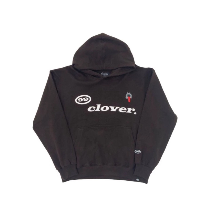 HOODIE 99clover FEELING LUCKY BROWN HOODIE