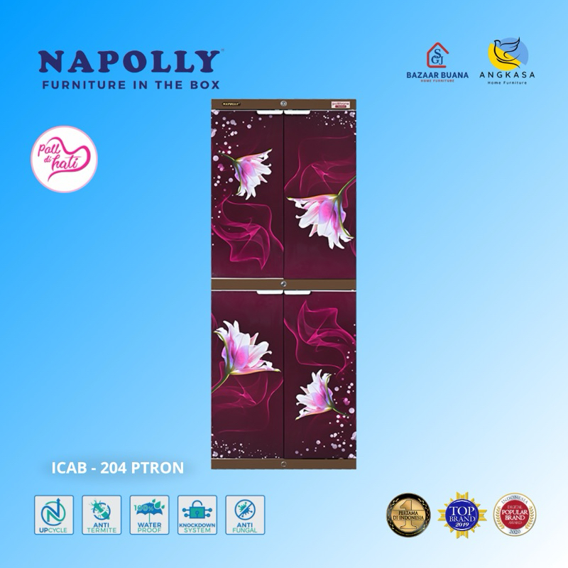 napolly Lemari Plastik Berkualitas | ICAB - 204 PTRON