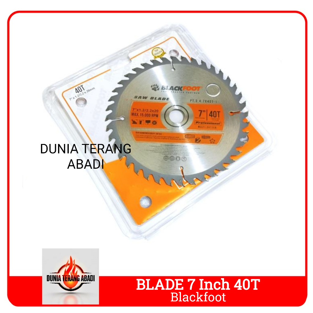 BLACKFOOT Circular Saw Blade 7 inch 40T Mata Potong Kayu