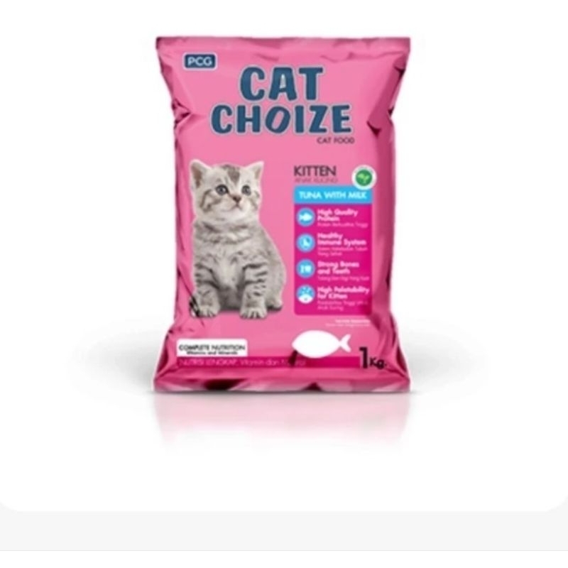 ( paket 10pcs ) Makanan kucing Cat Choize Kitten Tuna 1kg / Cat Choize Kitten Tuna 1kg Gojek/Grab