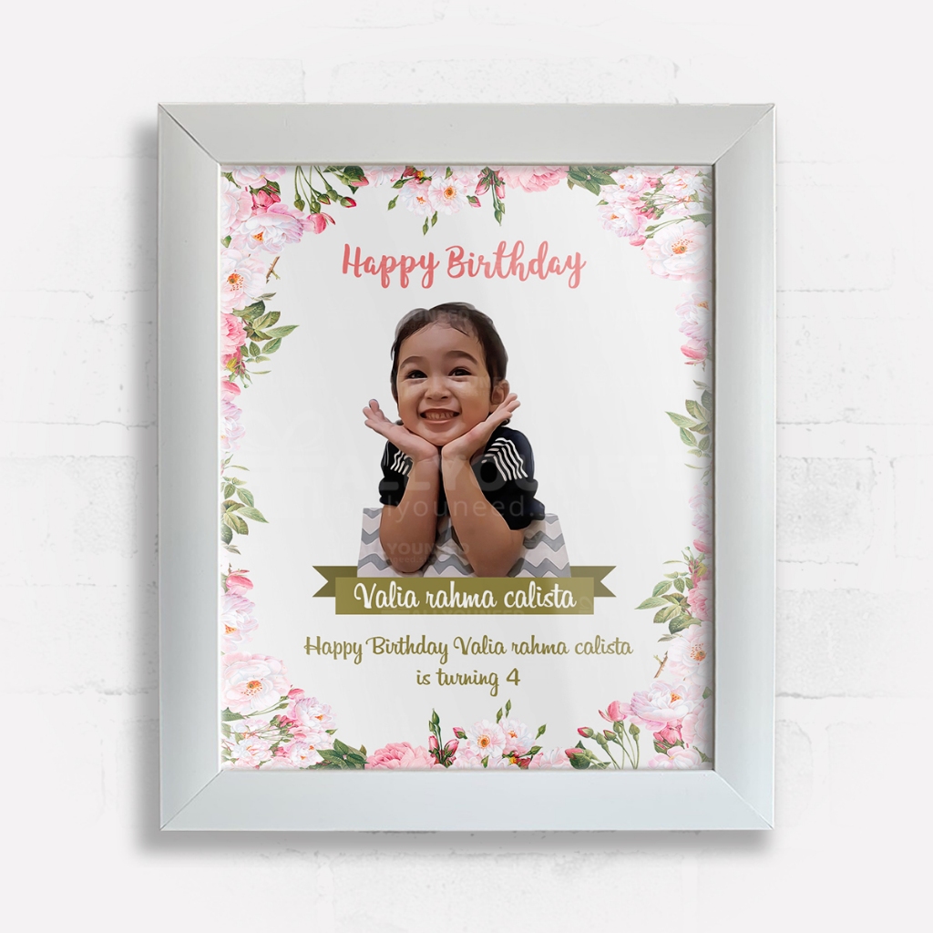 

Allyouneed - Hadiah Ultah Anak Perempuan Anniversary Pernikahan Pink Flower Watercolor