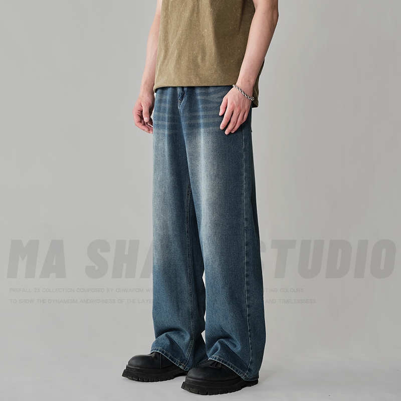 Jumbo Pria Celana Jeans Panjang Pria Celana Sobek Jeans Pria Celana Kulot / Straight Pria Celana Bag
