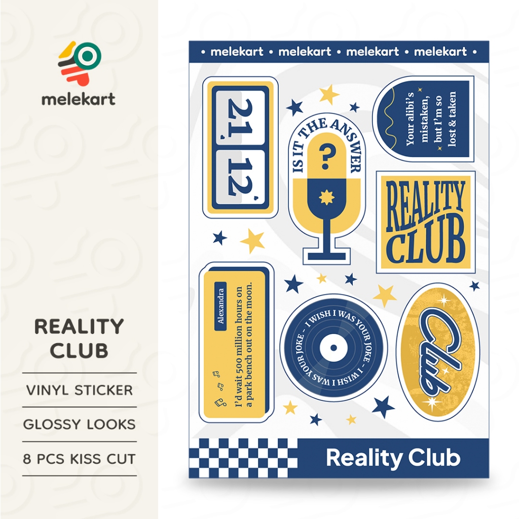 Sticker Pack Reality Club Edition UO - Sticker Vinyl Glossy Kisscut Waterproof - Sticker Tumbler Lap