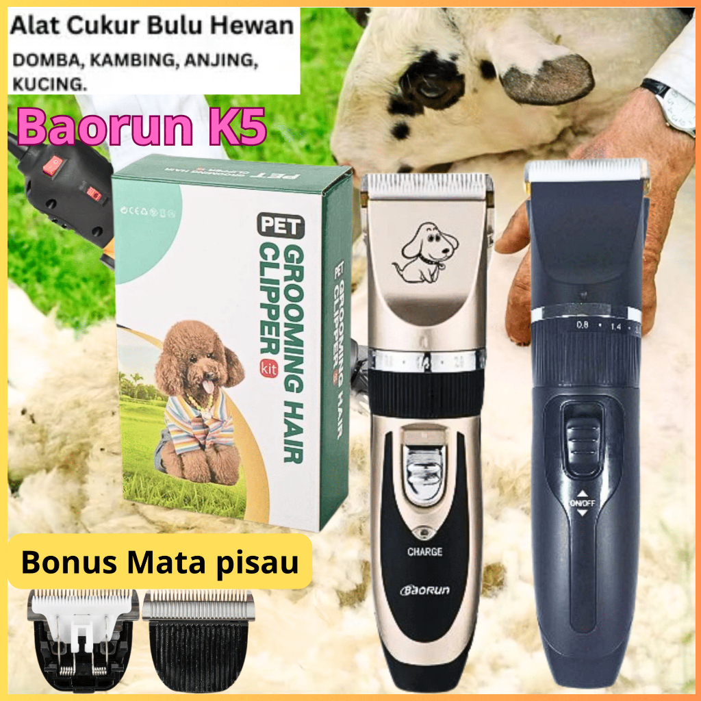 BaoRun K5 Alat Cukur Domba Baorun K5 / Mesin Cukur Domba Garut Super Tajam Pet Rechargeable