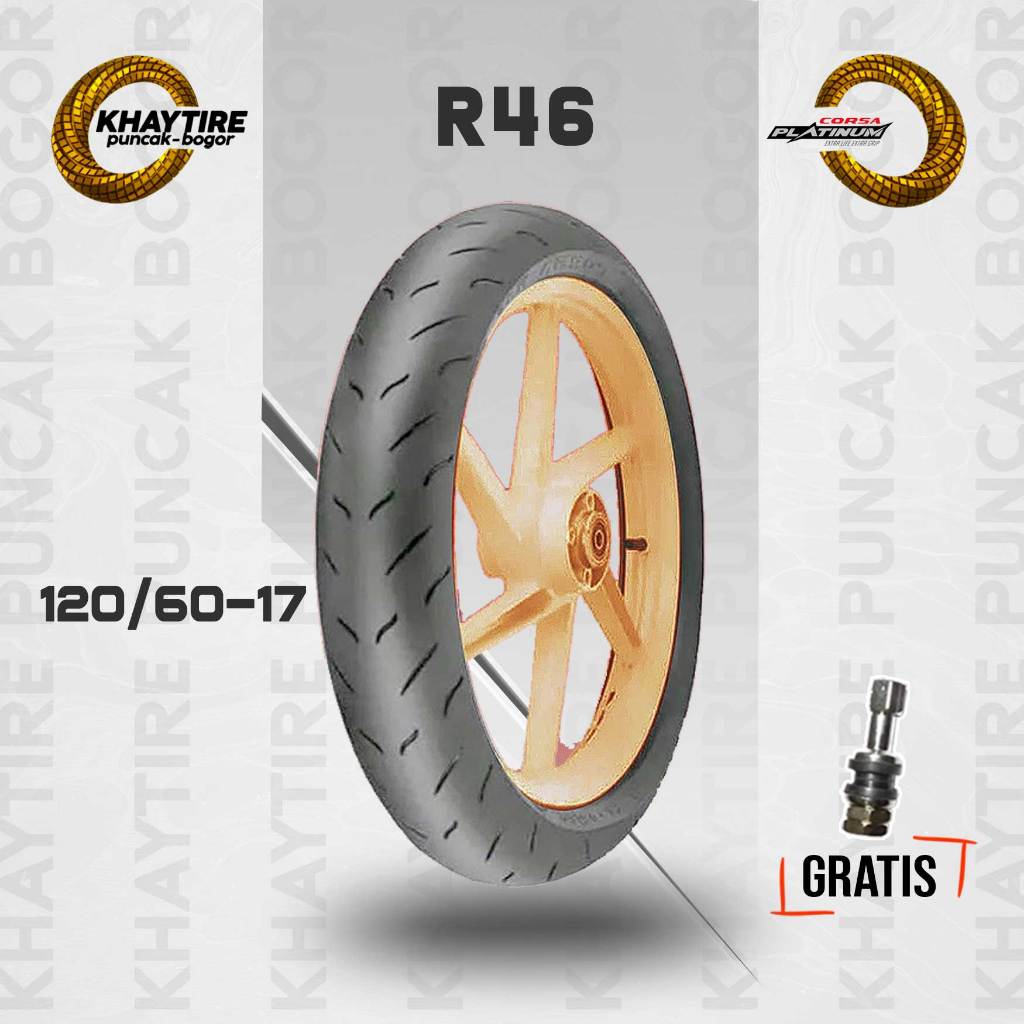 Ban Soft Compound Motor Sport CORSA R46 PLATINUM 120/60 Ring 17 Tubeless