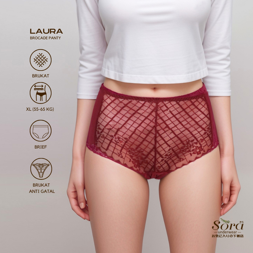 Celana dalam cd pakaian dalam underwear wanita perempuan dewasa sexy seksi transparan brukat 817