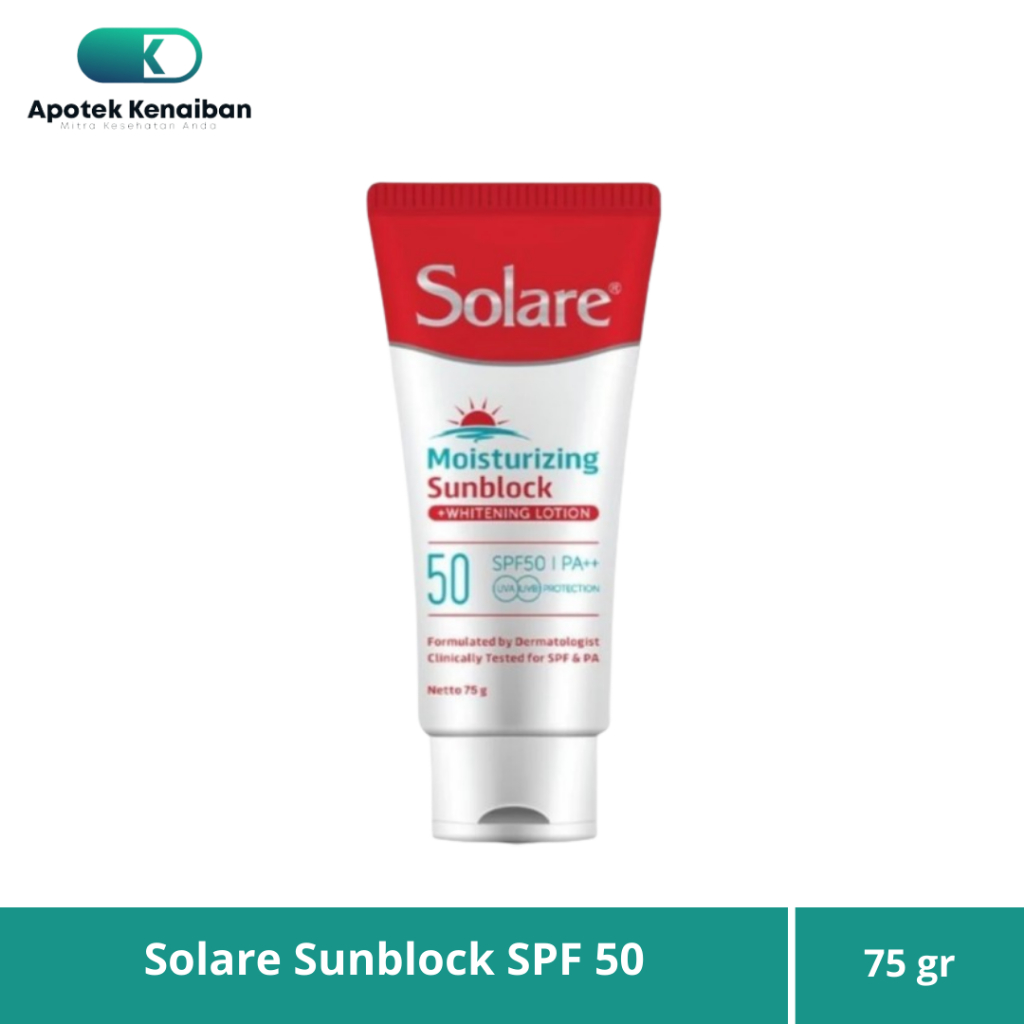 SOLARE SPF 50 MOISTURIZING + WHITENING SUNSCREEN 75 GR
