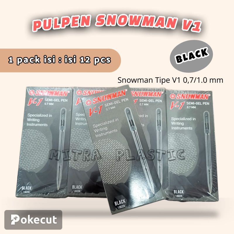 

Pulpen / Pen / Bolpoin Merk Snowman V1 - 0,7 / 1,0 mm