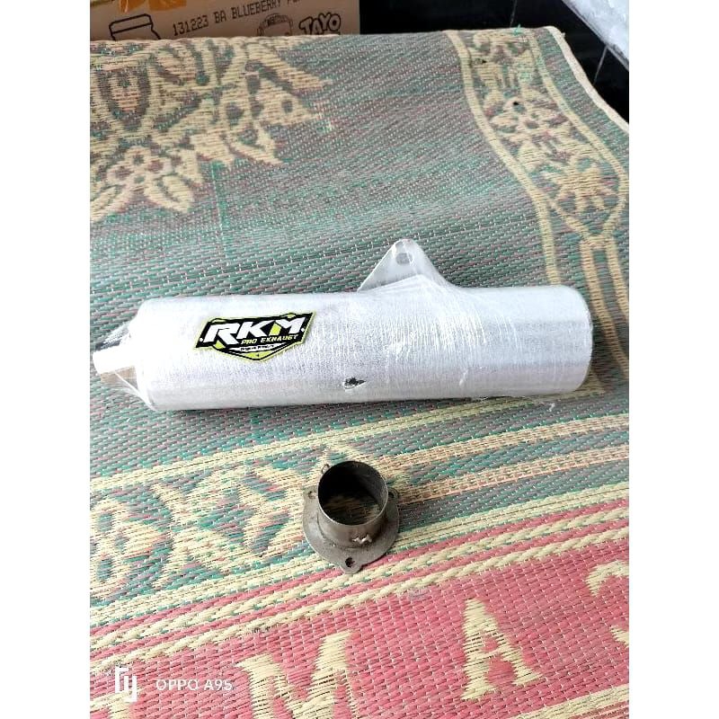 KNALPOT SATRIA FU RKM STANDAR DAN ADAPTOR SAMBUNGAN INLET50MM, SLINCER KNALPOT CKD STANDAR RKM DAN A