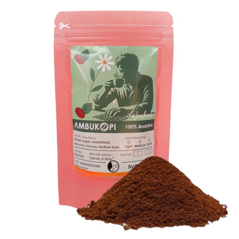 

Ambukopi Kopi Bubuk Arabika Washed 250gr 500gr 1kg