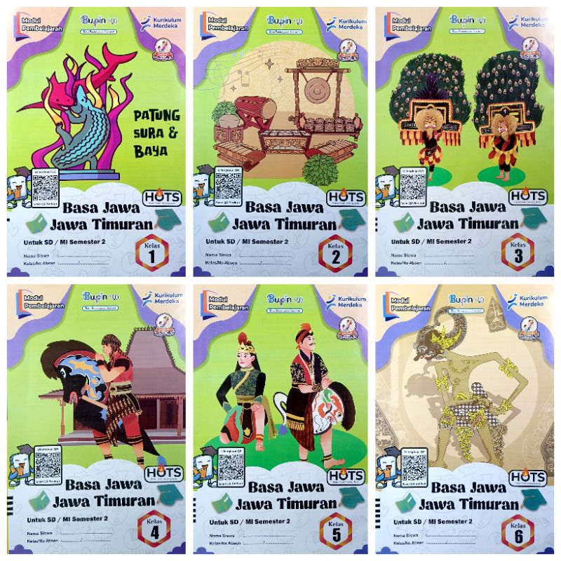 BUKU LKS BUPIN SD MI BAHASA JAWA TIMURAN KELAS 1 2 3 4 5 6 SEMESTER 2 GENAP 2024/2025 KURIKULUM MERD