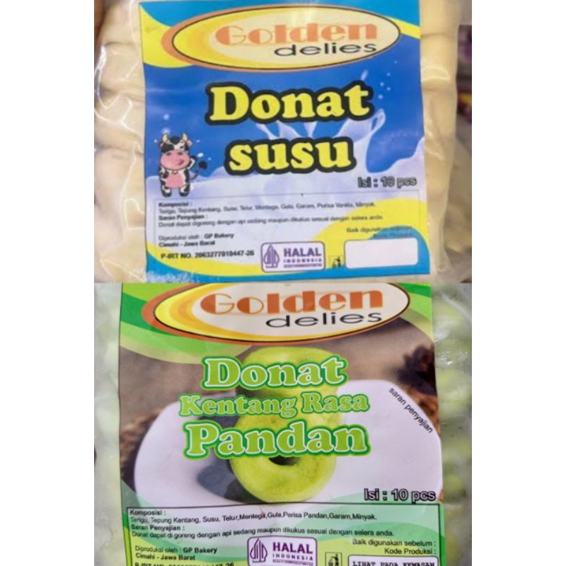 

Donat Kentang dan donat susu golden Isi 10 pcs