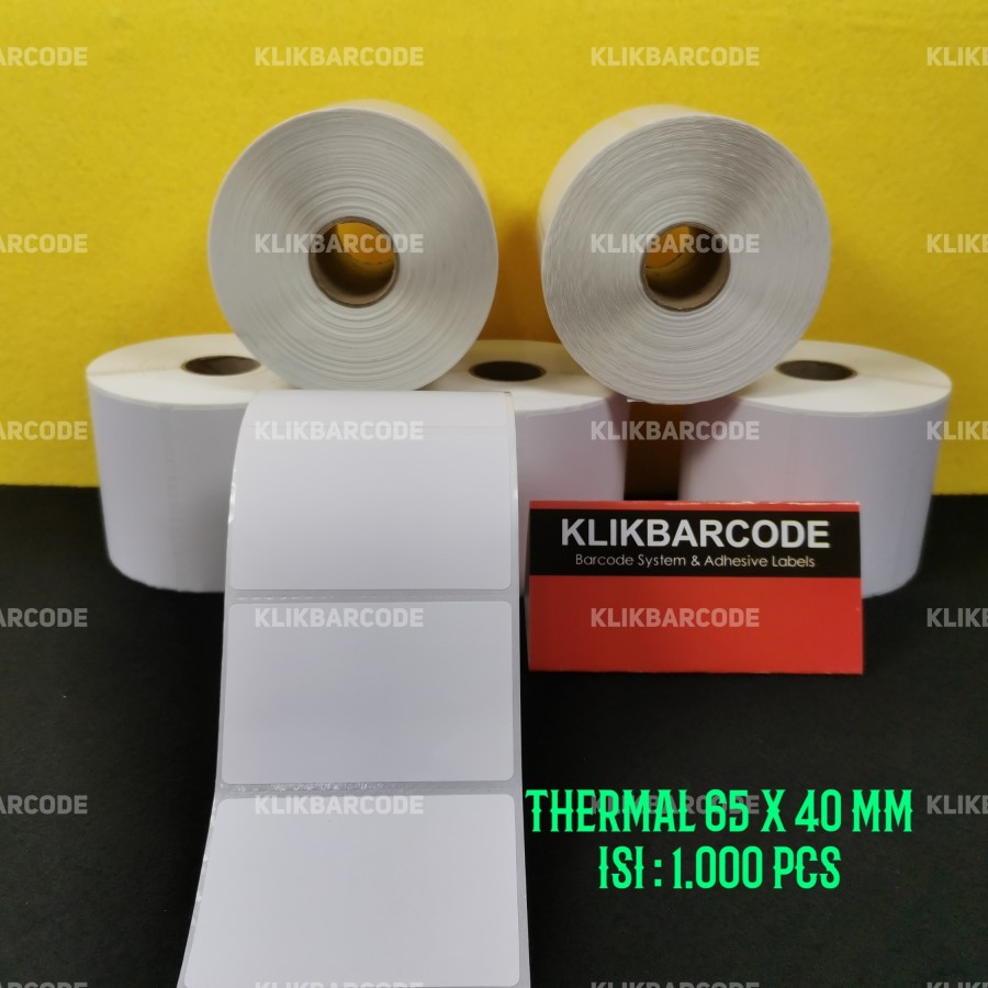 

Stiker Label Barcode Thermal 65x40mm / 65x40 mm / 65 x 40 mm isi 1000 Etiket Rumah Sakit Puskesmas