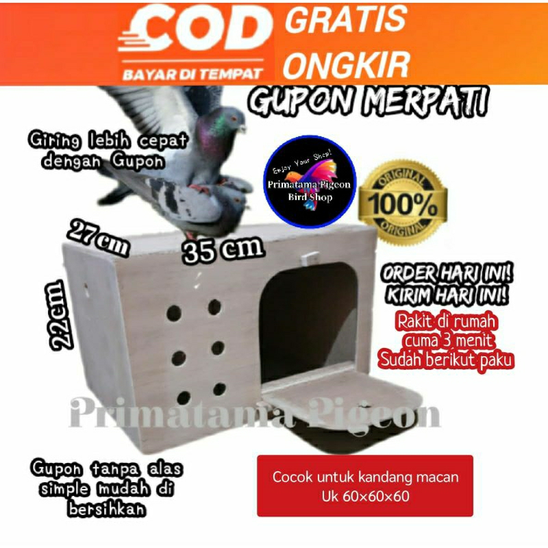 Gupon Merpati Tanpa alas dan slorok Kandang Gupon Burung Merpati Tong Merpati