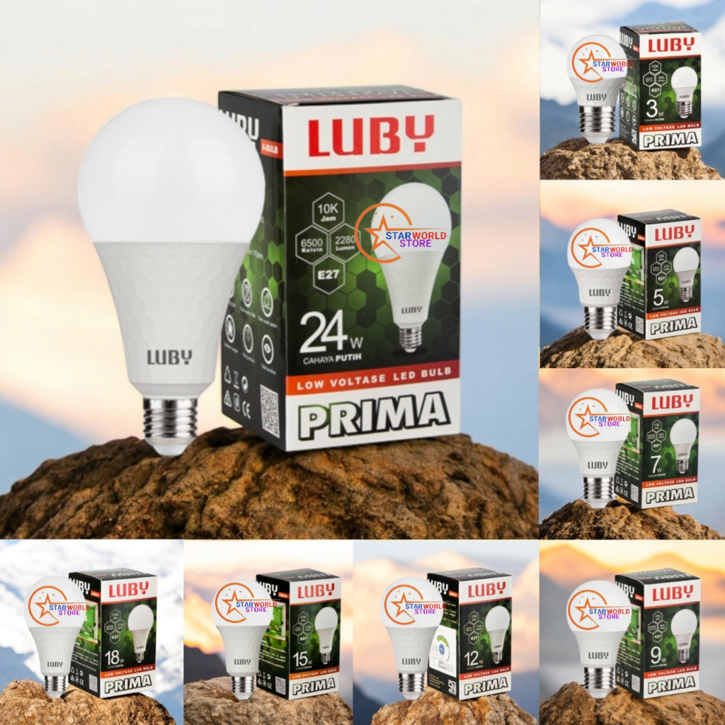 LUBY Prima Lampu Bohlam LED 5W 7W 9W 12W 15W 18W 24 Watt / Lampu Luby Prima LED Bulb A 5W - 24W