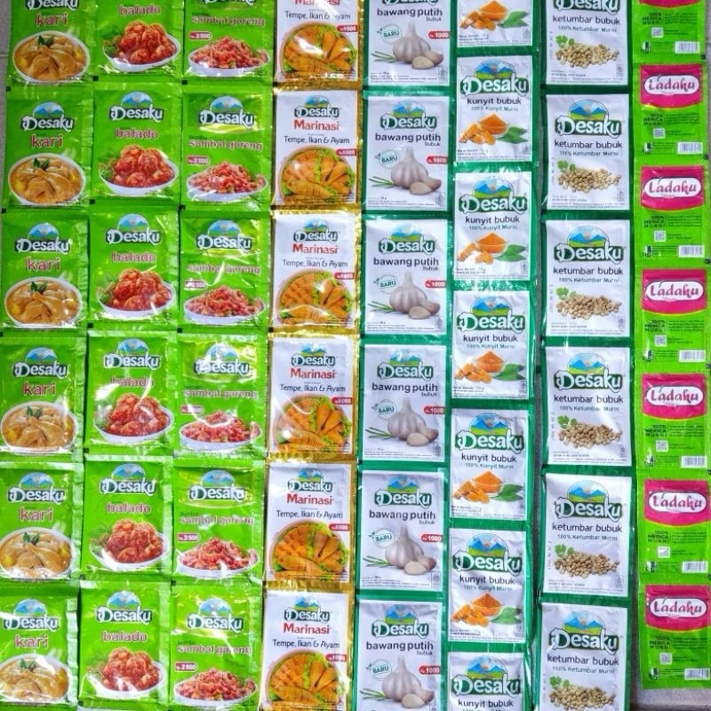 

Bumbu Dapur Bubuk Ladaku Kunyit Ketumbar Desaku 1 Renceng Isi 12 Sachet All Variant