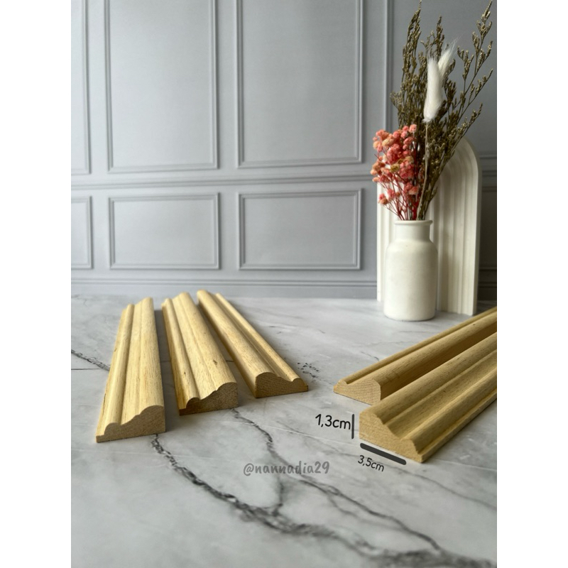 lis profil wall moulding (gelombang) Lebar 3,5cm. Panjang 2meter