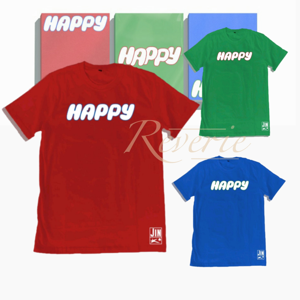 KAOS TSHIRT HAPPY JIN BAJU KPOP BTS SEOK JIN BDAY BANGTAN STYLE OUTFIT IDOL SEOKJIN BT21 ARMY