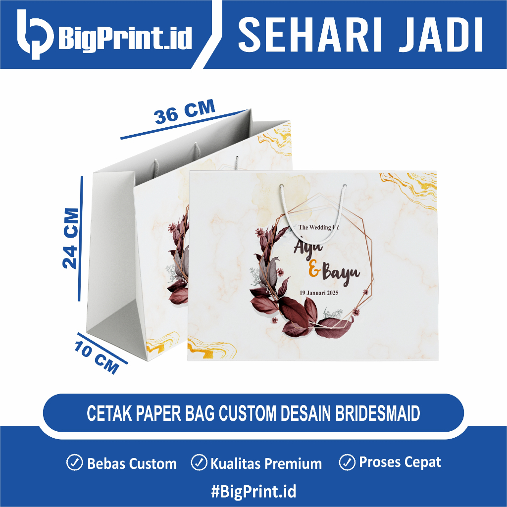 

PAPERBAG TAS BRIDESMAID LANDSCAPE | Free Desain