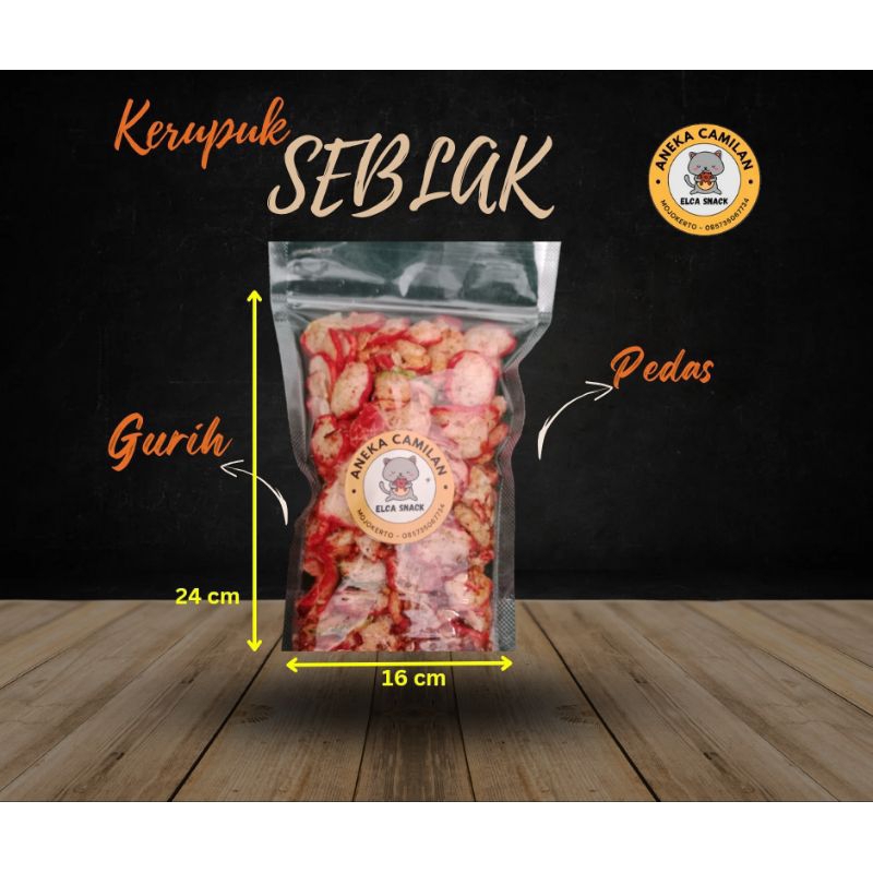 

KERUPUK SEBLAK| 220 GRAM | GURIH RENYAH PEDAS RASA KHAS SEBLAK