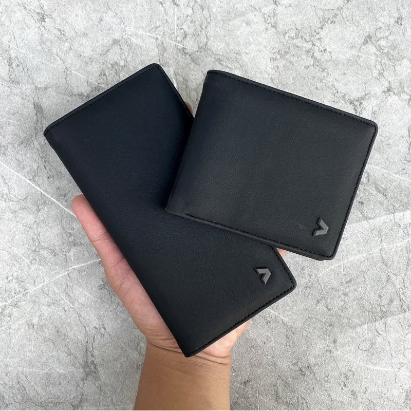Dompet Pria Cowok Dompet Lipat Pria Cowok Kalibre Kanvas Panjang Pendek Kulit Buaya Hitam Coklat Spe
