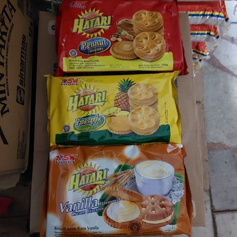 

Hatari Biskuit Kacang, Nanas, Vanila Cream 225gr