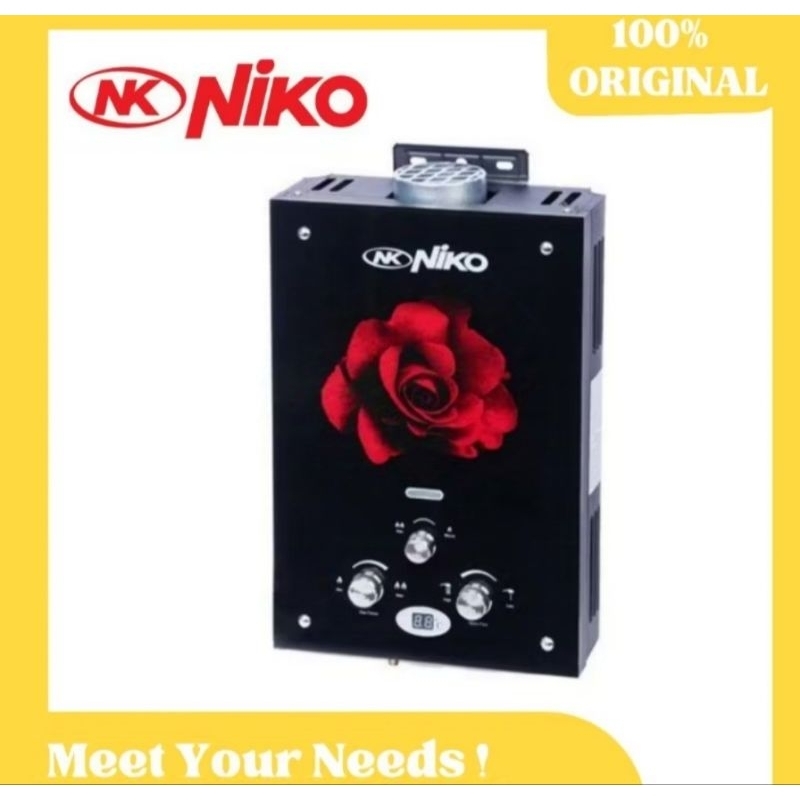 Water Heater Gas Niko NK-6LDG Lux Edition Kaca Digital