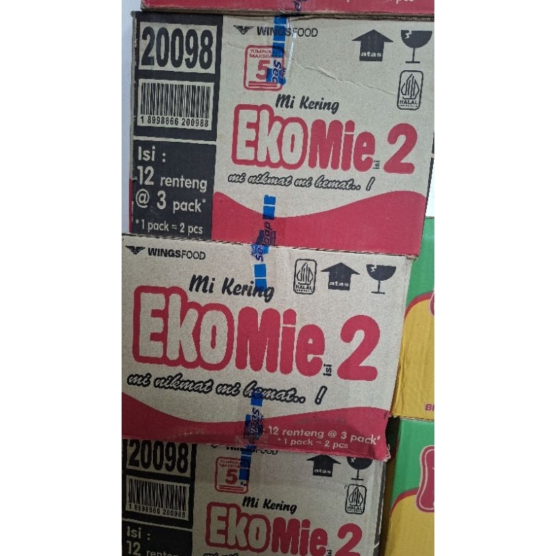 

Mie kering Eko Mie isi 2 - 1 dus (1 dus isi 12 rtg @ 3 pack)