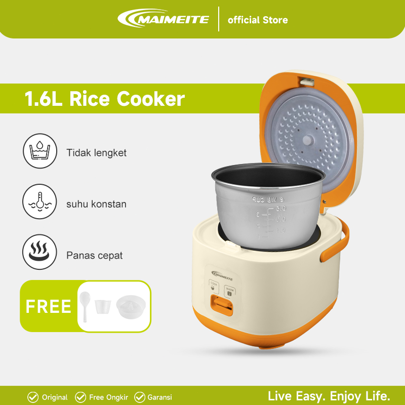 MAIMEITE Rice Cooker  magic com 1.6L mini /Portable/Travel version/ student version/ Multifungsi/Pan