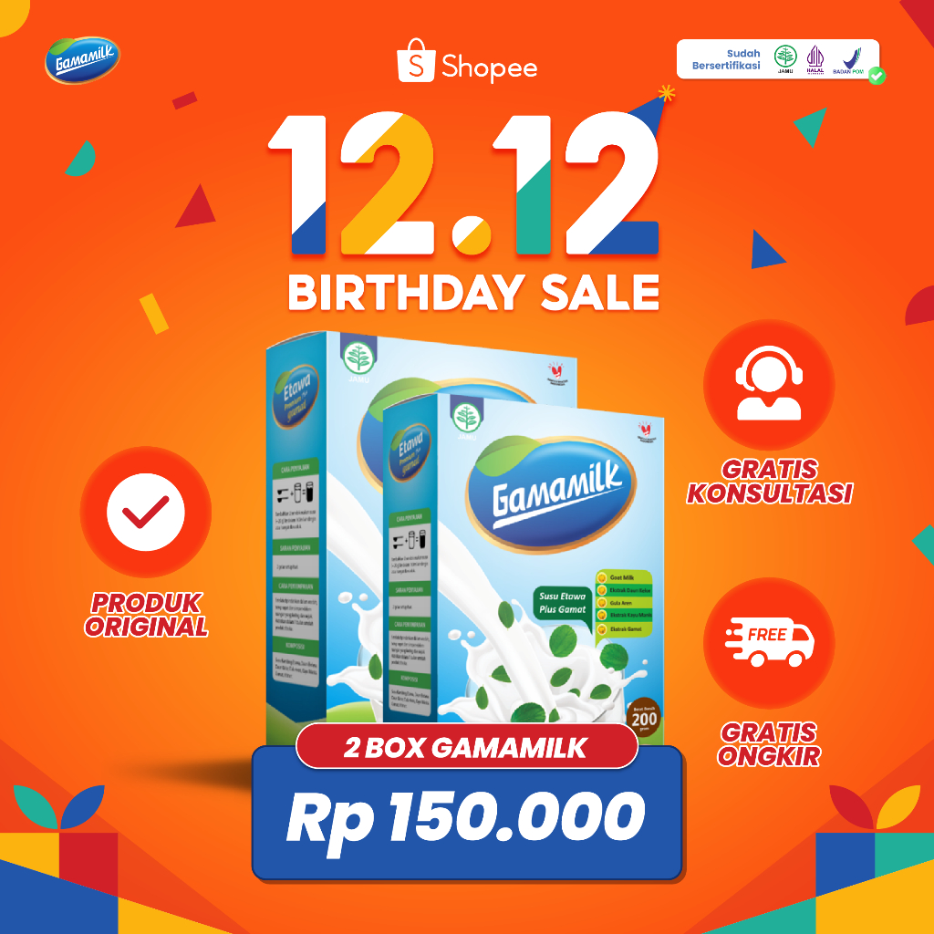 

PAKET 2 BOX GAMAMILK - Susu Kambing Etawa Plus Ekstrak Gamat - HALAL Dan BPOM