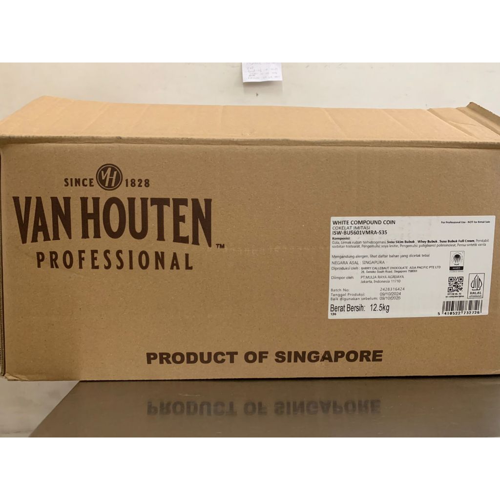 

vah houten white compound coin/coklat putih keping