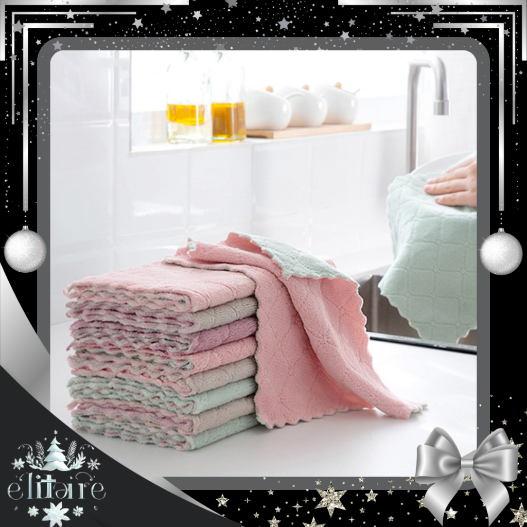 ELITAIRE Kain Lap Micro Fiber Anti Minyak / Kain Lap Dapur / Kain Lap Anti Minyak / Kain Dapur Lap M