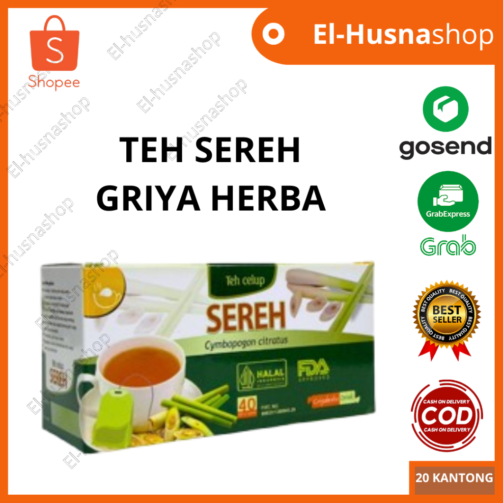 

Teh Celup Sereh Asli Griya Herba Minuman Herbal Isi 20 Kantong