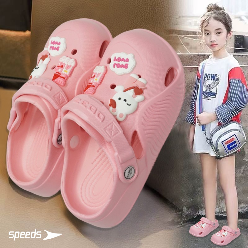 SPEEDS X SEBO Sandal Anak Laki-laki dan Perempuan Jibbitz Wedges Crocs Anti-selip Model 1011K6 - Uku