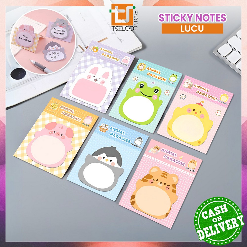 

OFM-A103 Sticky Notes Motif Hewan Isi 20 Lembar / Tempelan Kertas Catatan Memo Mini Sticky Note Animal Lucu Serbaguna