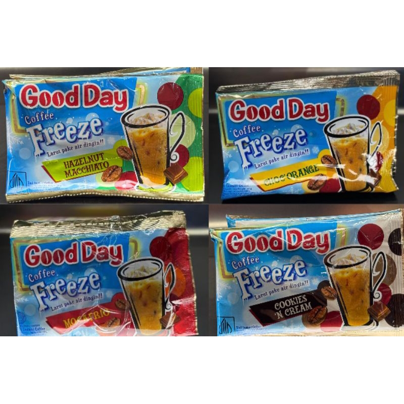 

Good Day Freeze (Choco Orange/Mocafrio/Cookies & Cream/Hazelnut) Isi 5 Sachet