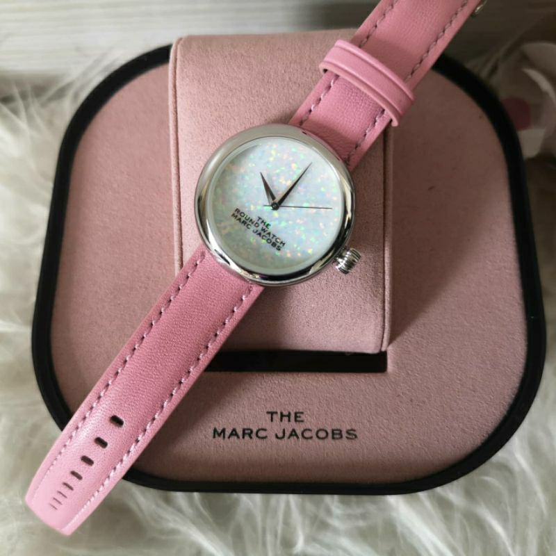 MJ The Round Watch MJ0120179286 Ladies Multicolor Dial Pink Leather Strap